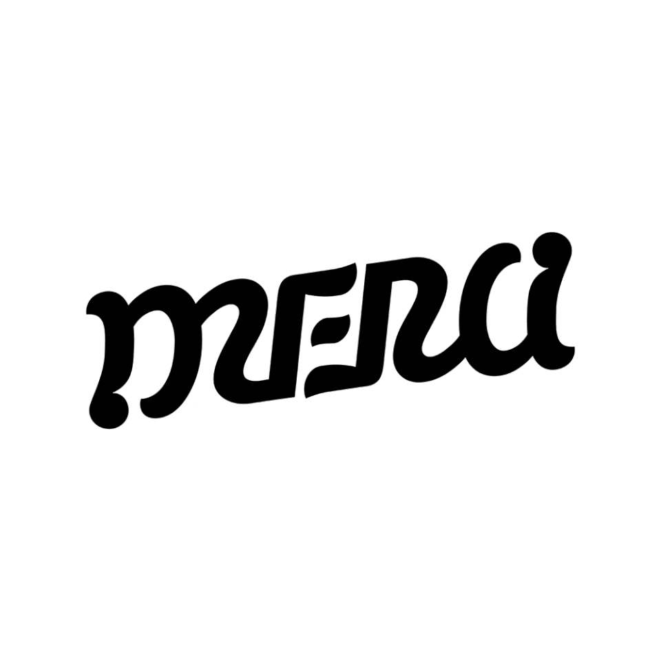 Ambigramme "merci" par Basile Morin